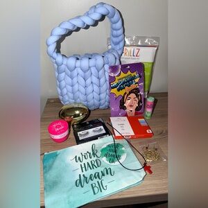 Woven Braided Handbag Filled As Giftable Set (Teen Bag 1)